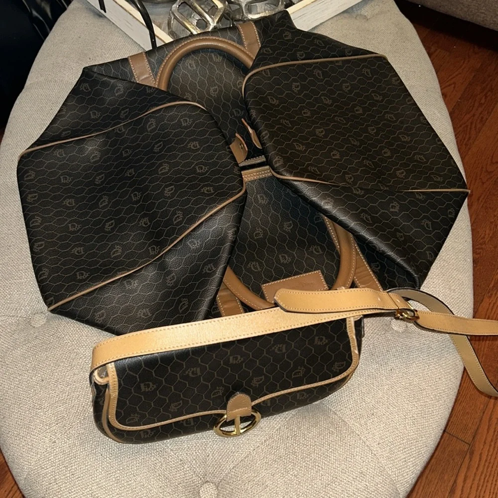Christian Dior Honeycomb Boston & Shoulder/Crossbody bags 💯 % AUTHENTIC - Picture 4 of 17